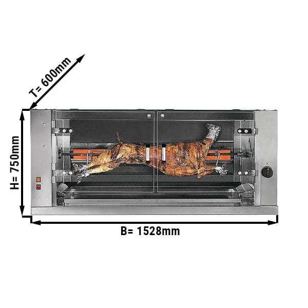 Plynový gril na jahňacie / prasiatka s 1 ražňom 10kW - Image 4