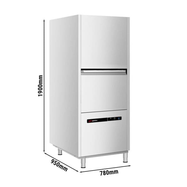 Dvojplášťová umývačka hrncov - digitálna - 16,7 kW - s čističom a odtokovým čerpadlom - Image 3