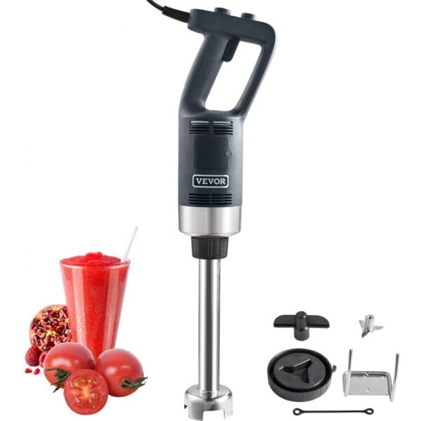 VEVOR Puree Blender elektrický tyčový mixér 750 W, vysokovýkonný mixér s nastaviteľnou rýchlosťou, nerezový viacúčelový tyčový mixér 660 mm, odnímateľná miešacia tyč, vrátane nástenného háku a výmennej hlavice čepele
