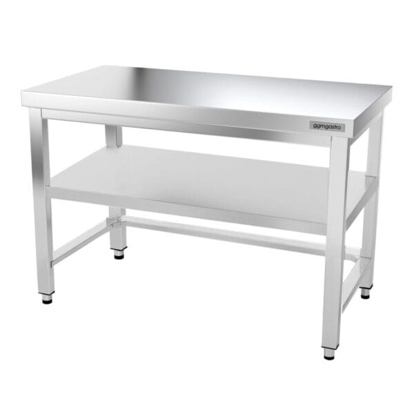 Nerezový pracovný stôl PREMIUM - 1200x600mm - s podnožou a vzperami - Image 6