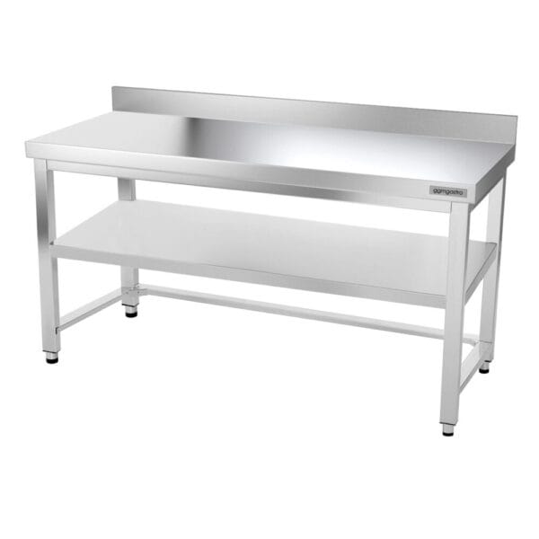 Nerezový pracovný stôl PREMIUM - 1800x600mm - s podnožou, podperou a podperou - Image 4