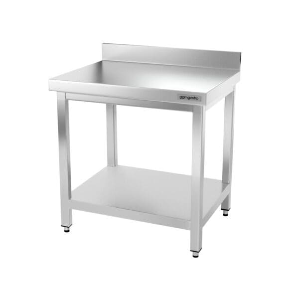 Nerezový pracovný stôl PREMIUM - 600x600mm - s podnožou, podperou a podperou - Image 6