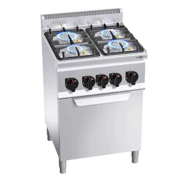 Plynový sporák - 19 kW - 4 horáky - vrátane elektrickej rúry- 3 kW