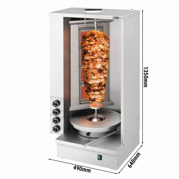 Plynový gril na kebab shawarma/doner - 4 horáky - max - Image 8