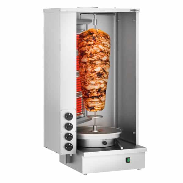 Plynový gril na kebab shawarma/doner - 4 horáky - max