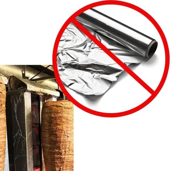 Plynový gril na kebab gyros/doner - 4 horáky tvar V - max 100 kg - vrátane 2 krytov a 2 krídlových dverí - Image 5
