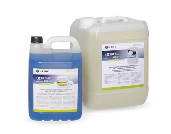 Extreme Wash & Shine Profesionálna súprava na umývanie a oplachovanie riadu v gastronomických umývačkách riadu (975053 + 975022), HENDI 10 l + 5 l