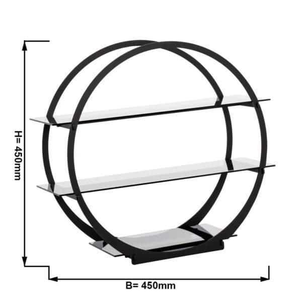 Etažér / bufetový stojan - Ø 450mm - Čierny