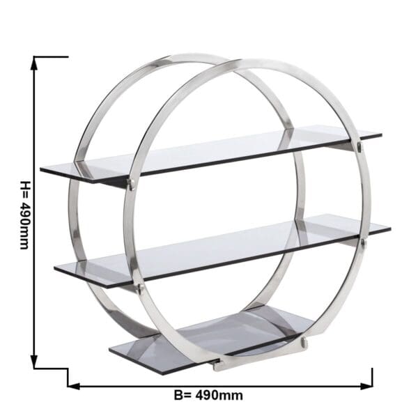 Etažér / bufetový stojan - Ø 490mm - chróm