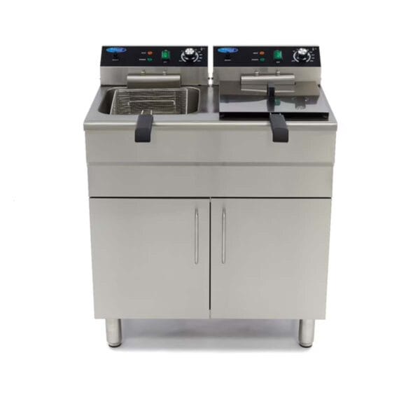Elektrická fritéza 2×16 L – 230 V + spodná skrinka | Maxima 09365158 - Image 4