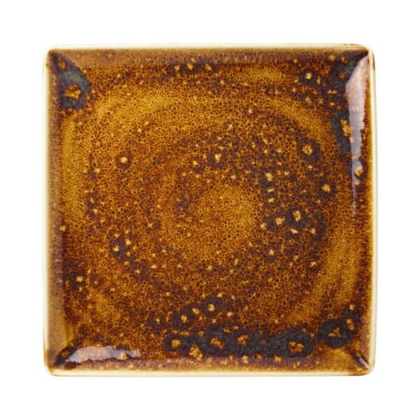 Štvorcový tanier Vesuvius Amber 270 mm x 270 mm, 1 ks - Image 2