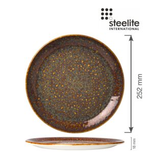 Tanier plytký Vesuvius Amber 252,5 mm, 1 ks