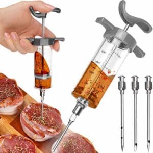 Injekčná striekačka na mäso – 50ml – sivá | 3 ihly