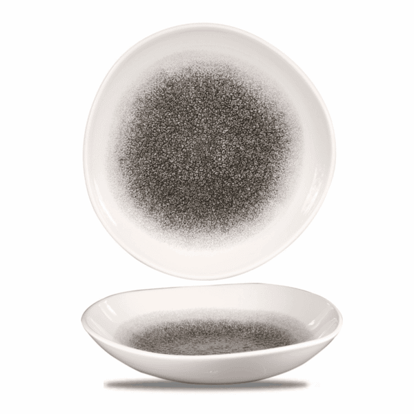 Miska organicky tvarovaná Raku Quartz čierna 1100ml, 1 ks