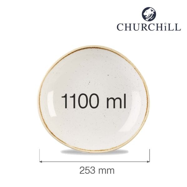 Miska v organickom tvare Stonecast Barley White 253 mm , 1 ks