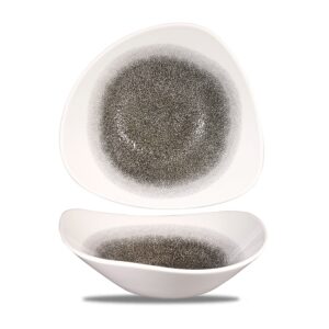 Miska trojuholníková Raku Quartz Black 600 ml, 1 ks