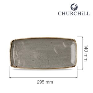 Obdlžníková polmiska  Stonecast Peppercorn Grey 295x140 mm, 1 ks