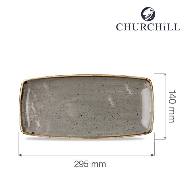 Obdlžníková polmiska  Stonecast Peppercorn Grey 295x140 mm, 1 ks