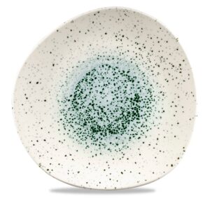 Tanier plytký  v organickom tvare  Mineral Green 264 mm, 1 ks