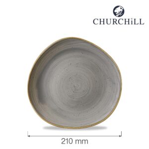 Tanier v organickom tvare Stonecast Peppercorn Grey 210 mm, 1 ks