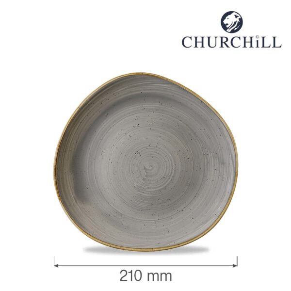 Tanier v organickom tvare Stonecast Peppercorn Grey 210 mm, 1 ks