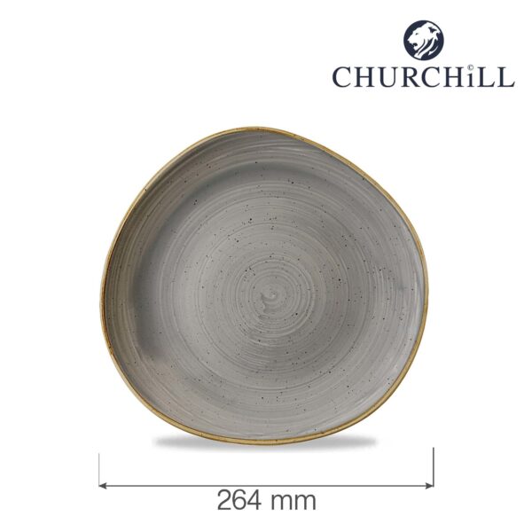 Tanier v organickom tvare Stonecast Peppercorn Grey 264 mm, 1 ks