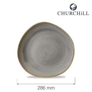 Tanier v organickom tvare Stonecast Peppercorn Grey 286 mm, 1 ks