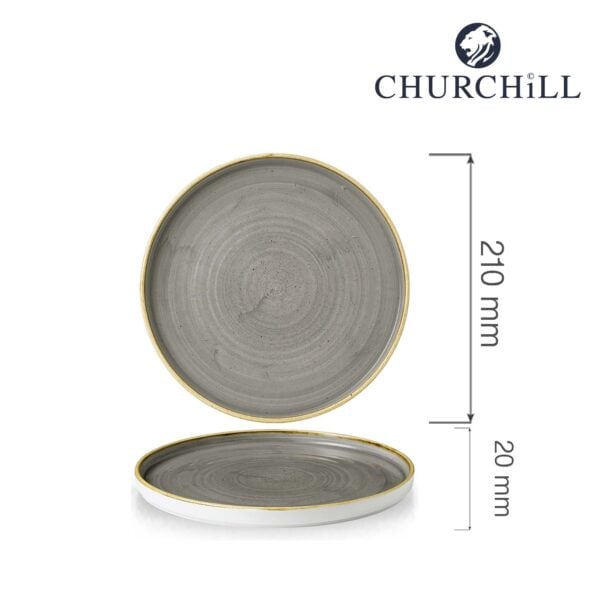 Tanier s okrajom Stonecast Peppercorn Grey  210 mm, 1 ks