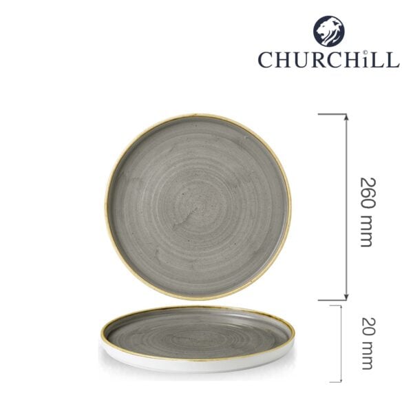 Tanier s okrajom Stonecast Peppercorn Grey 260 mm, 1 ks