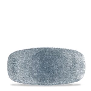 Tanier podlhovastý Raku Topaz Blue 298x153mm, 1 ks