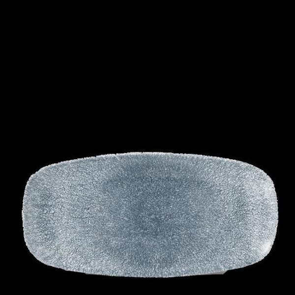 Taniera podlhovastý Raku Topaz Blue 298x153mm, 1 ks - Image 3