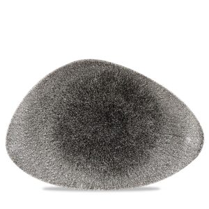 Tanier prezentačný  trojuholníkový Raku Quartz Black,  265x205 mm
