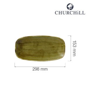 Tanier podlhovastý Stonecast Plume Green 298x153 mm, 1 ks