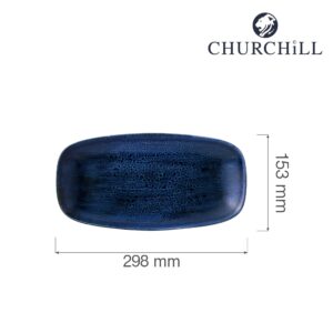 Tanier podlhovastý Stonecast Plume Ultramarine 298x153 mm, 1 ks