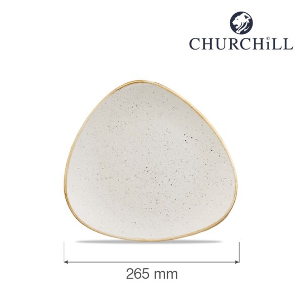 Trojuholníkový tanier  Stonecast Barley White 265 mm, 1 ks