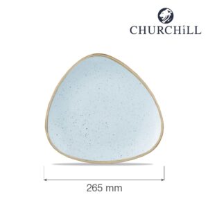 Trojuholníkový tanier Stonecast Duck Egg Blue 265 mm