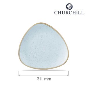 Trojuholníkový tanier Stonecast Duck Egg Blue 311 mm, 1 ks