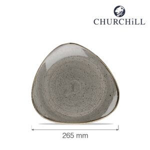 Trojuholníkový tanier Stonecast Peppercorn Grey 265 mm, 1 ks