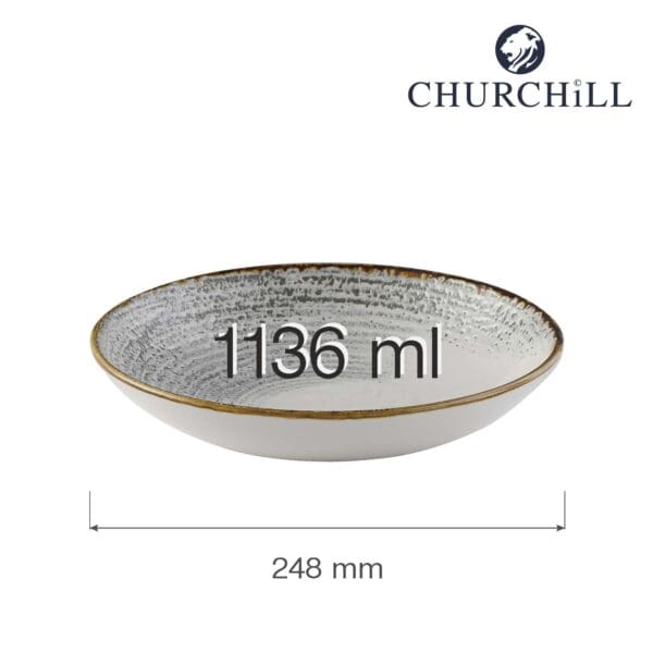 Miska coupe Homespun Accents Jasper Gray  248 mm