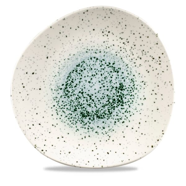 Tanier plytký v organickom tvare Mineral Green 264 mm, 1 ks