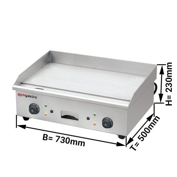Elektrická grilovacia platňa hladká , gril – 720x410 mm - Image 2