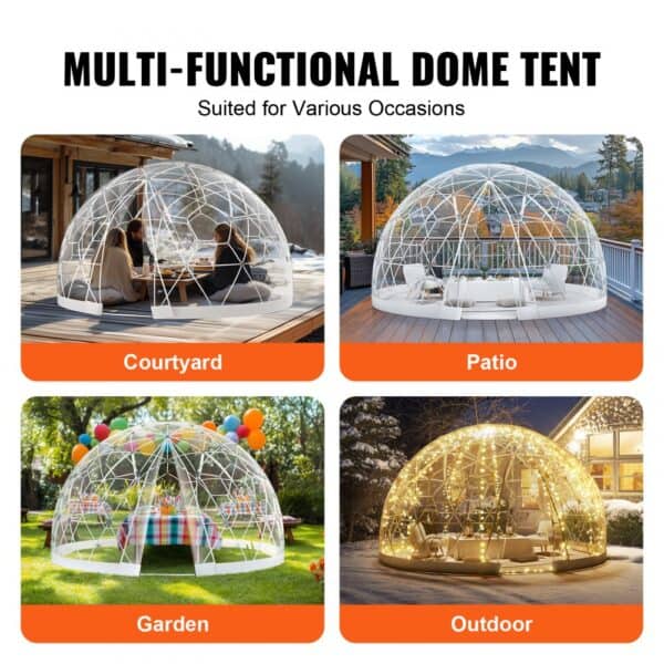 áhradný kupolový bublinový stan Igloo Kempovací PVC kupolový stan Dvojvrstvový 2,9 m - Image 6