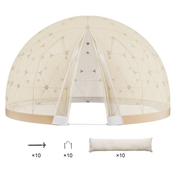 áhradný kupolový bublinový stan Igloo Kempovací PVC kupolový stan Dvojvrstvový 2,9 m - Image 8
