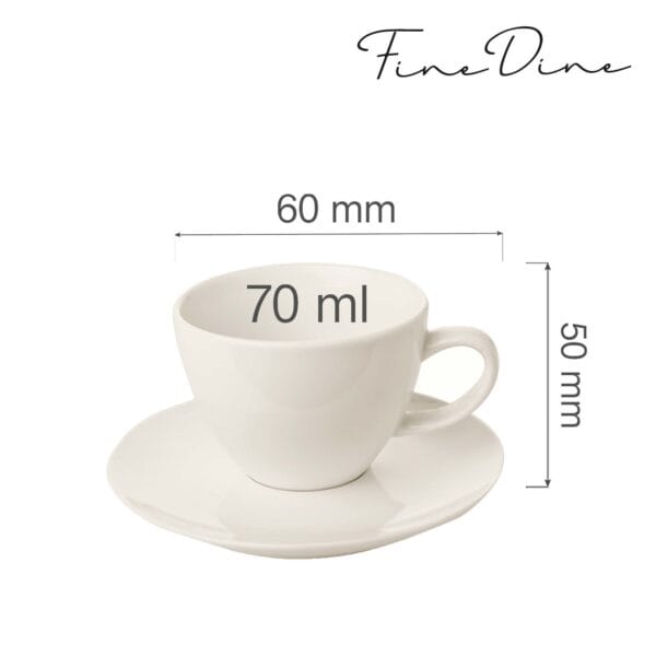 Elegantná šálka s podšálkou na espresso Crema 70 ml, 1 ks
