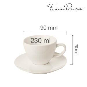 Elegantná šálka s podšálkou na kávu a čaj Crema 230 ml, 1 ks