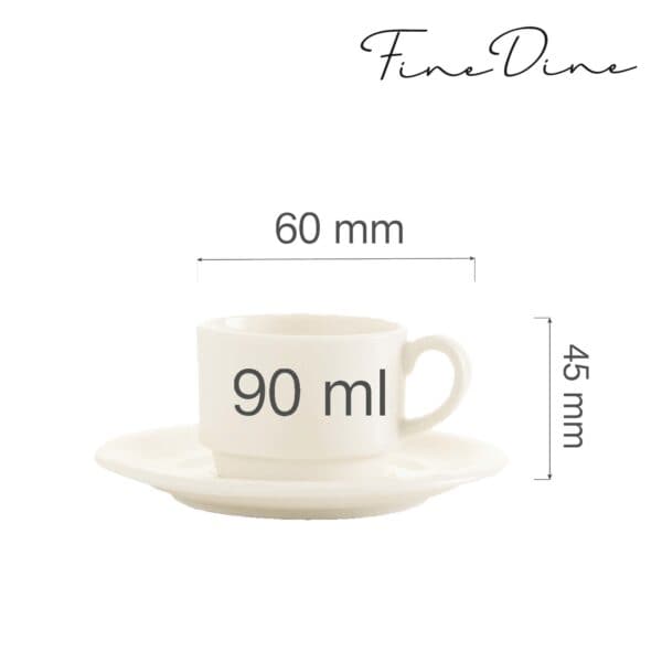 Šálka stohovateľná  na espresso Crema 90 ml