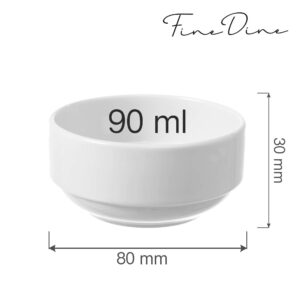 Miska stohovateľná Bianco 90 ml, 80 mm,1 ks