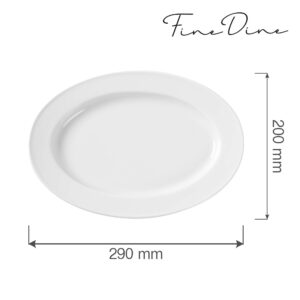 Tanier oválny Bianco 290x200 mm, 1 ka