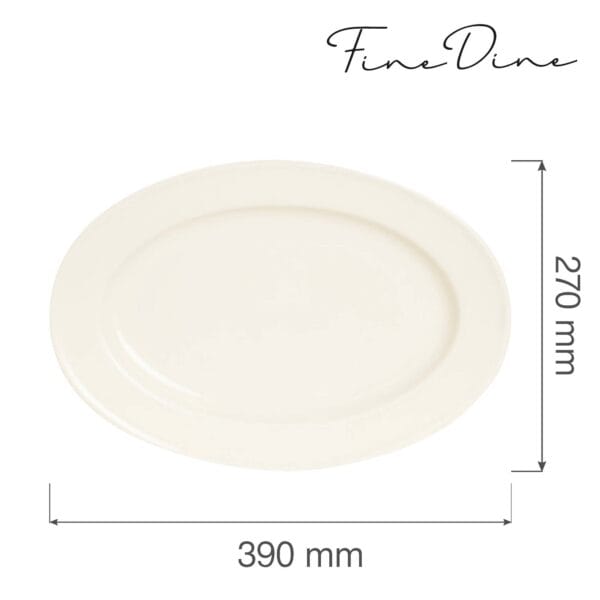 Tanier oválny Crema 390x270 mm, 1 ks