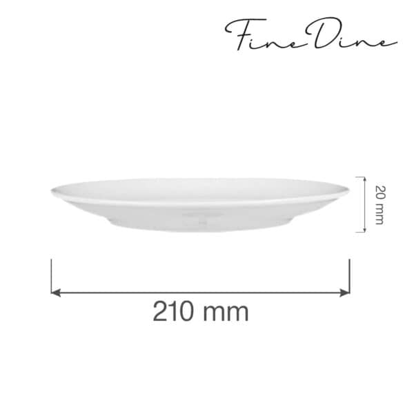Tanier bez okraja Bianco 210 mm, 1 ks